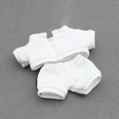 Ropa Labubu Clothes Set for 15/17cm V1/V2 Plush Dolls – Hooded Sweatshirt & Pants | Doll Outfit Accessories & Kid Toy Gift