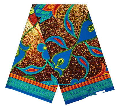 100% Cotton African Ankara Wax Fabric - Soft Real Wax Print for Dresses