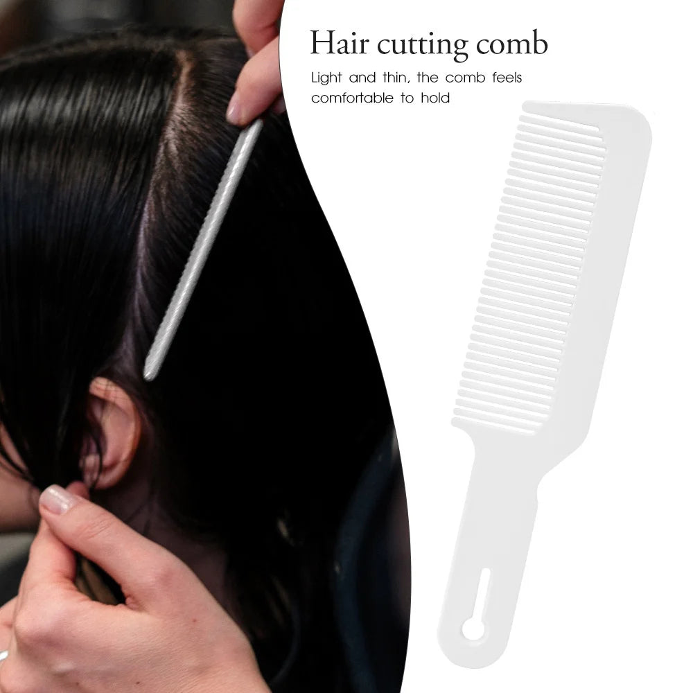Portable Hairdressing Comb – Wide Tooth Flat Top Clipper Comb for Oil Head Styling & Heat-Resistant Use