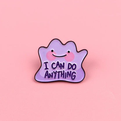 9-Piece “I Can Do Anything” Enamel Pin Set - Inspirational Brooch Badges for Backpacks, Hats, Cosplay, and Gifts