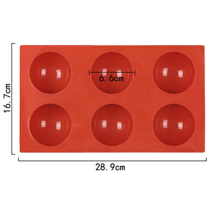 Semi-Sphere Silicone Mold — Half-Ball Chocolate, Candy, Mousse & Pastry Baking Tool for Fat Bombs