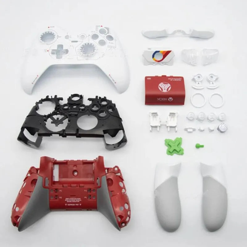 Xbox One Elite Controller 1st Gen Full Housing Shell Replacement Kit – Faceplate, Buttons & Rear Grip Hard Case Set