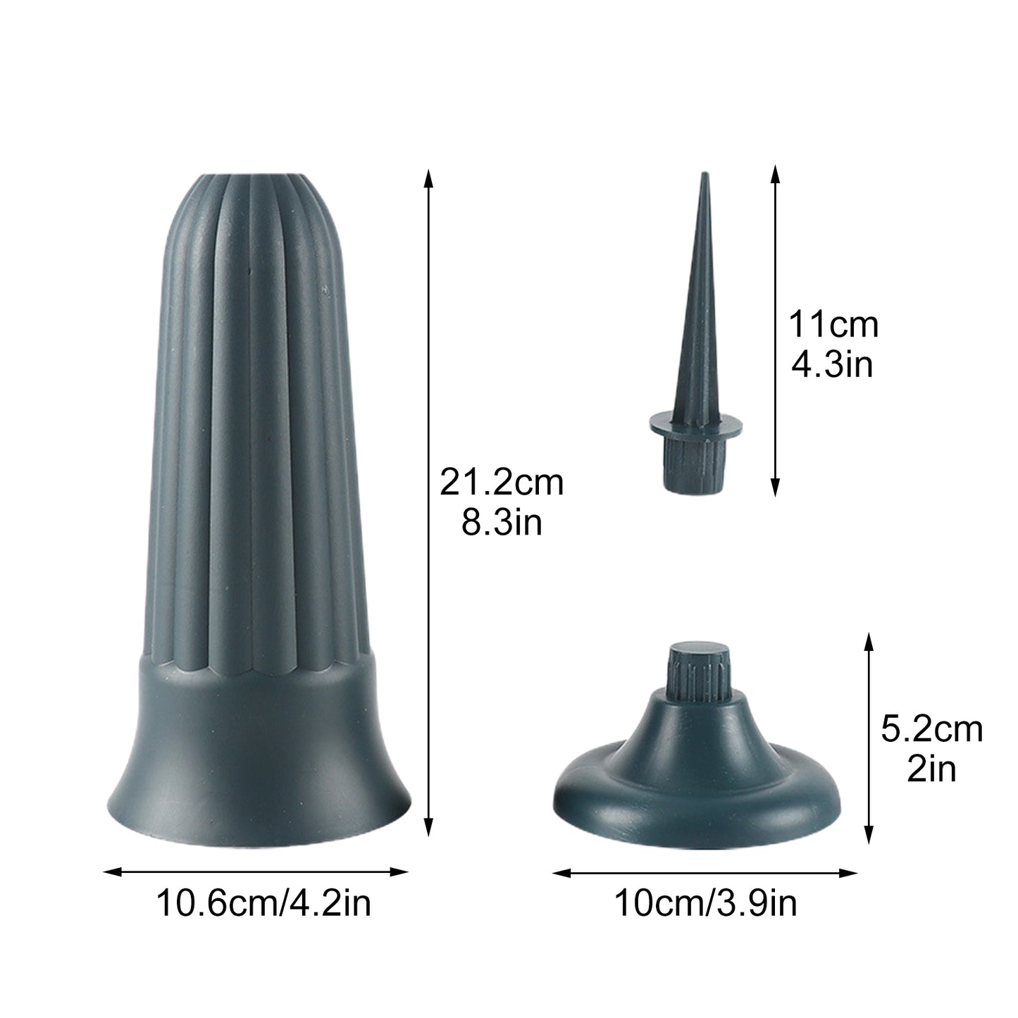 Outdoor Memorial Garden Vase – Flower Pots with Long Spikes, PP Plastic Grave Markers for Cemetery & Festival Decorations