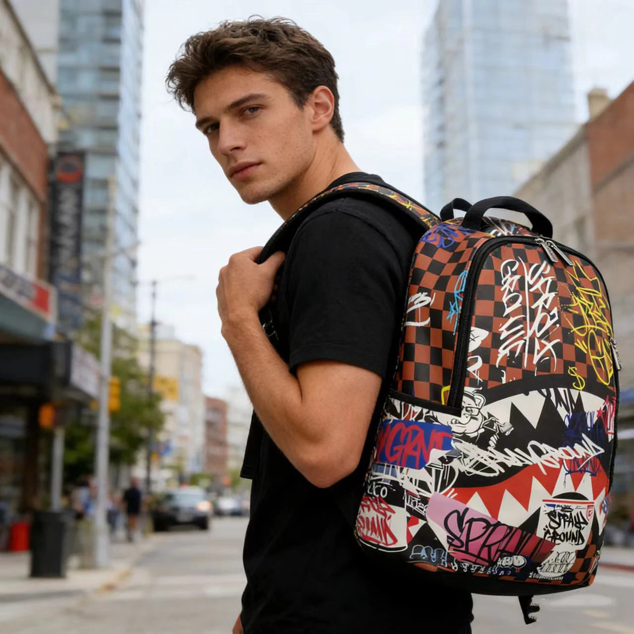 Trendy Shark Mouth Backpack for Men & Women – Large Capacity Laptop Travel & Commuter Bag, Stylish Gift for Kids & Adults