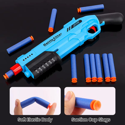 Soft Bullet Blaster Toy Gun - Durable Outdoor Foam Dart Launcher for Boys & Girls, Halloween & Christmas Gifts