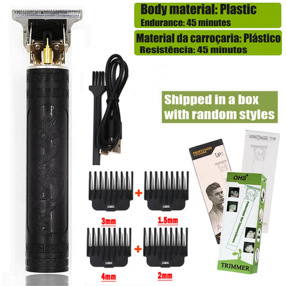 T9 Electric Hair Clipper & Beard Trimmer — 0mm Precision Body Hair Shaver for Men, Professional Haircut & Grooming