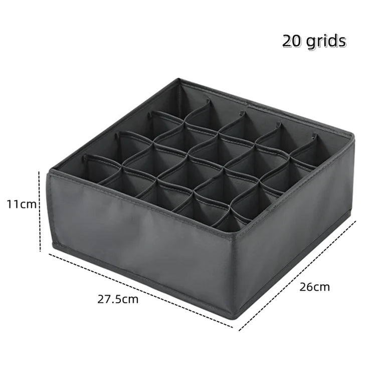 Underwear & Socks Organizer Box – Drawer Dividers for Bras, Pants, Scarves, Ties, Jeans, and Clothing Storage