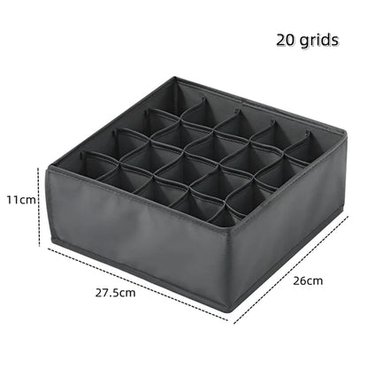 Underwear & Socks Organizer Box – Drawer Dividers for Bras, Pants, Scarves, Ties, Jeans, and Clothing Storage