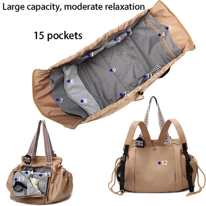 Travel Bag Multifunction Backpack – Lightweight Large-Capacity Mommy Bag for Outdoor, Storage & Handbag Use