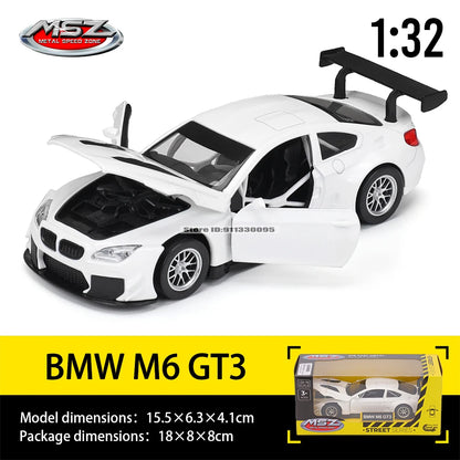 MSZ 1:32 Die-Cast Car Model — Porsche 911 GT3 RS, Audi, BMW & Nissan Alloy Toy Collectible, Decorative Gift for Kids & Adults