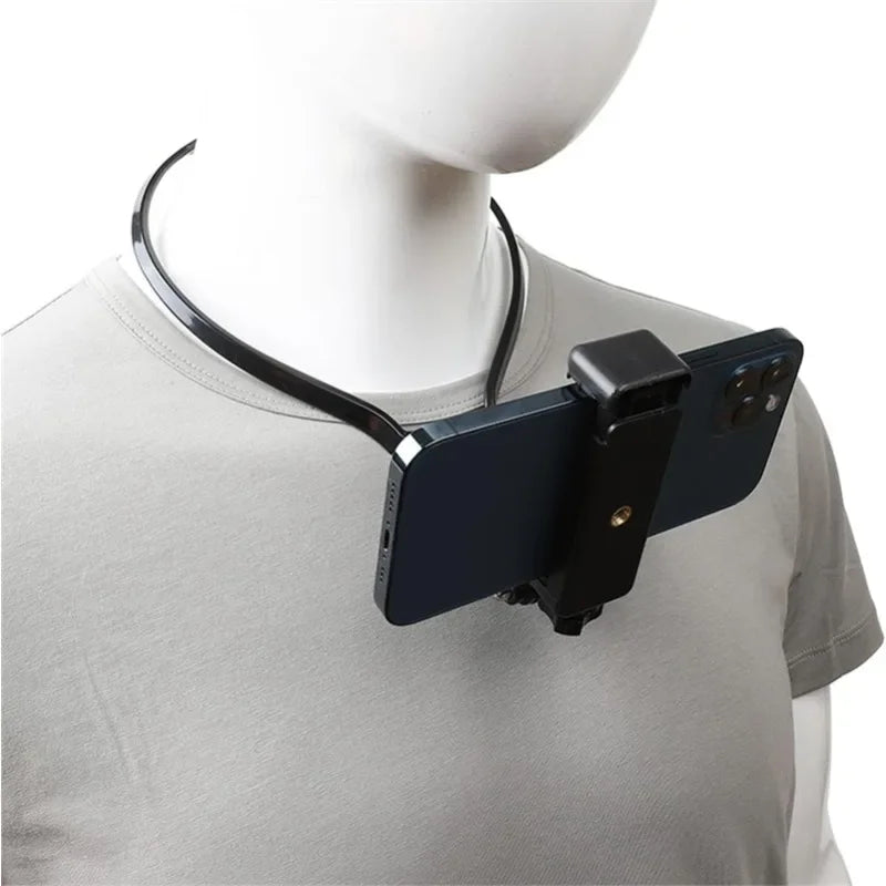 Hands-Free Neck Phone Holder - Adjustable Wearable Mount for iPhone, Samsung & GoPro