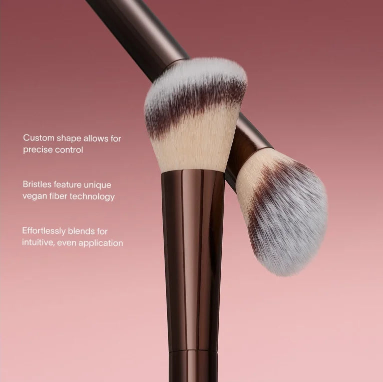 #15 Blush Makeup Brush – Liquid Blush & Bronzer Brush for Cream Cheek Formulas, Metal Handle with Box