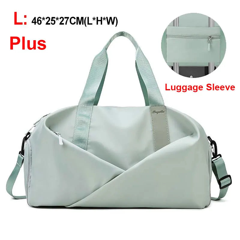 Women's Sports Gym Bag - Travel Dry Wet Tote, Multifunctional Weekend Duffle for Fitness, Yoga & Swimming