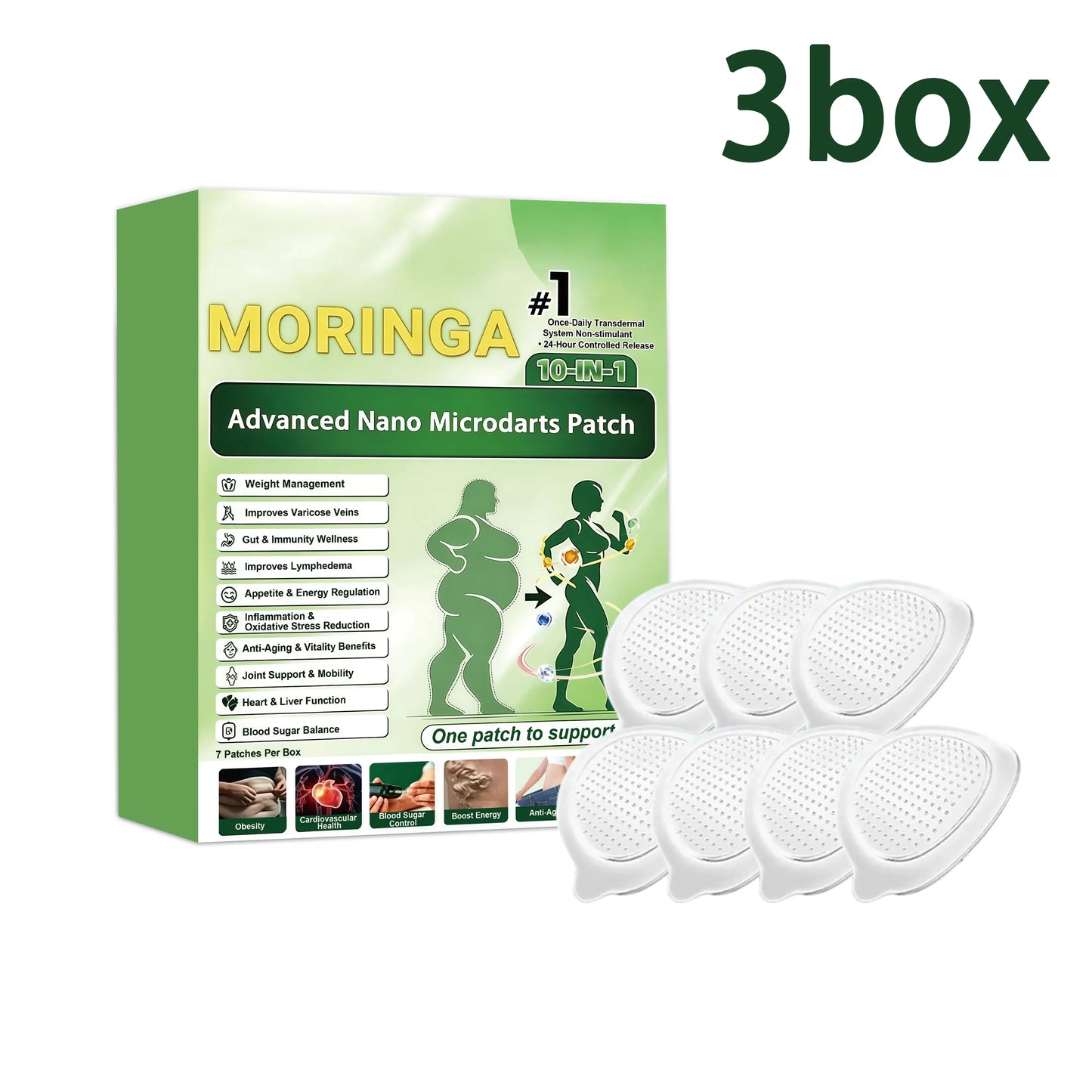 10-in-1 Moringa Microneedle Patches - Full-Body Daily Skin Care & Graceful Line Care Set