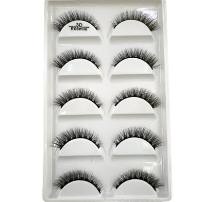 5 Pairs 3D Real Mink False Eyelashes – Soft Natural Look Eyelash Extensions for Makeup & Daily Wear