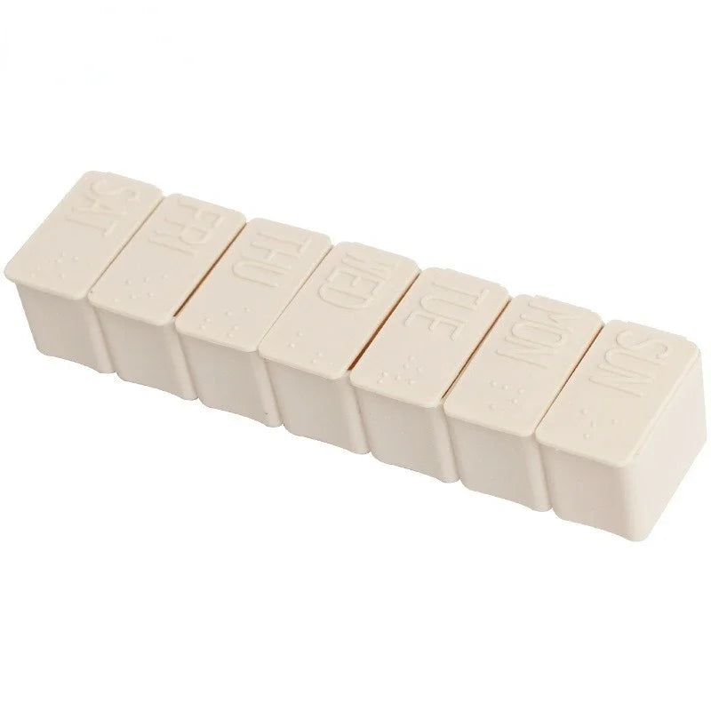 2Pcs/Set Travel Pill Box Holder – Weekly Medicine Organizer, Independent Lattice Tablet Dispenser Case