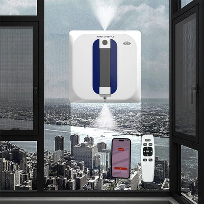 2024 Robot Lifestyle RL4136 Robotic Window Cleaner - Fixed-Point Cleaning, Spray Water, Tuya APP Voice Control, Edge Detection