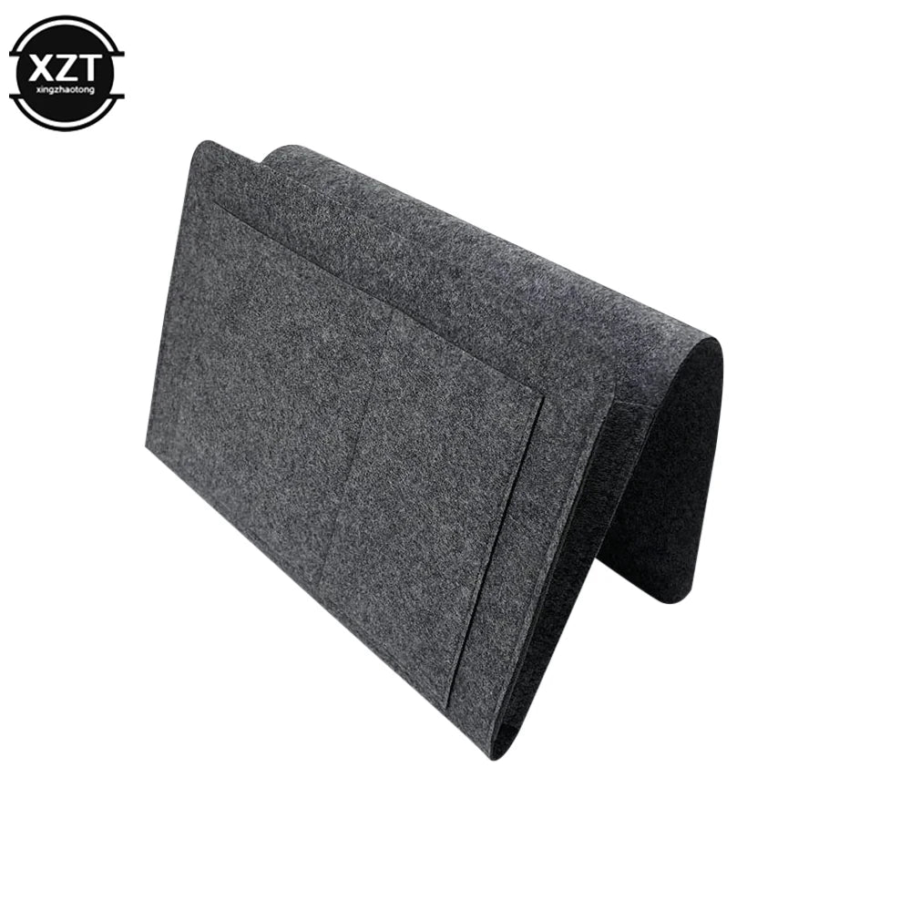 Felt Bedside Hanging Organizer — Phone, Book & Magazine Storage Pockets for Bed & Sofa