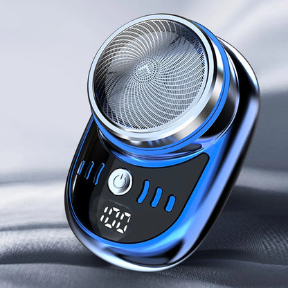Mini Electric Shaver — Portable USB Rechargeable Travel Razor with Digital Display & Detachable Head for Beard