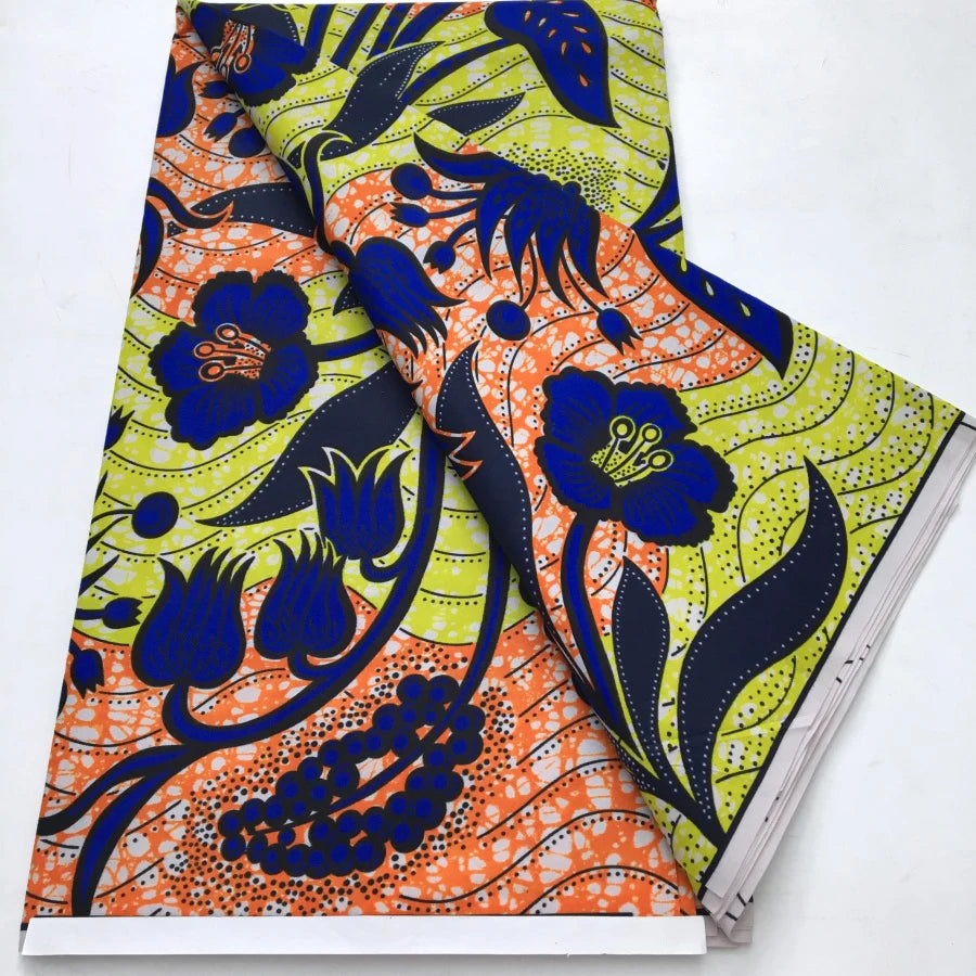 African Wax Print Fabric - Nigerian Ankara Batik Dutch Fabric for Women’s Dresses & Sewing Materials