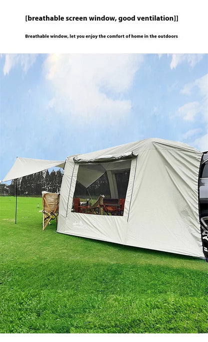 Lohascamping Car Box Docking Tent – Portable Waterproof SUV Tail Tent for 3-4 People, Large Dome Sunshade Tunnel Style Tent