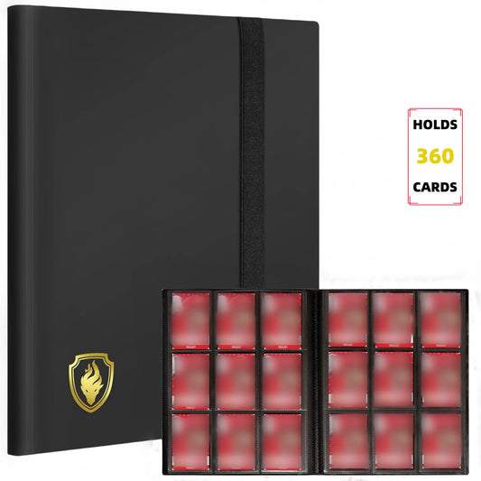 360 Pocket Trading Card Binder – 9 Pocket Side-Loading Album for Yugioh, MTG & TCG Cards
