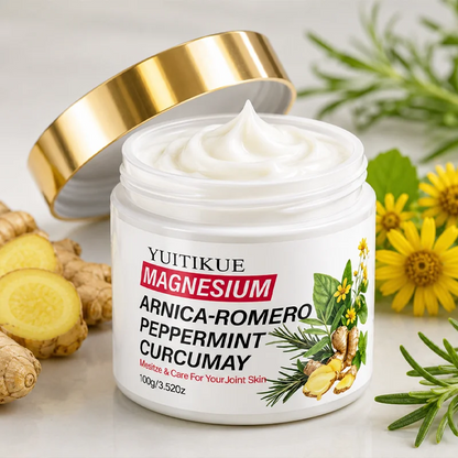 100g Magnesium Joint Massage Cream - Herbal Arnica, Rosemary, Turmeric & Peppermint Formula for Daily Muscle, Joint & Skin Care