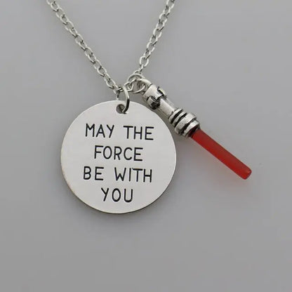 Star Wars Spaceship & Lightsaber Keychain – Metal Pendant Keyring, Cosplay Jewelry Gift for Men