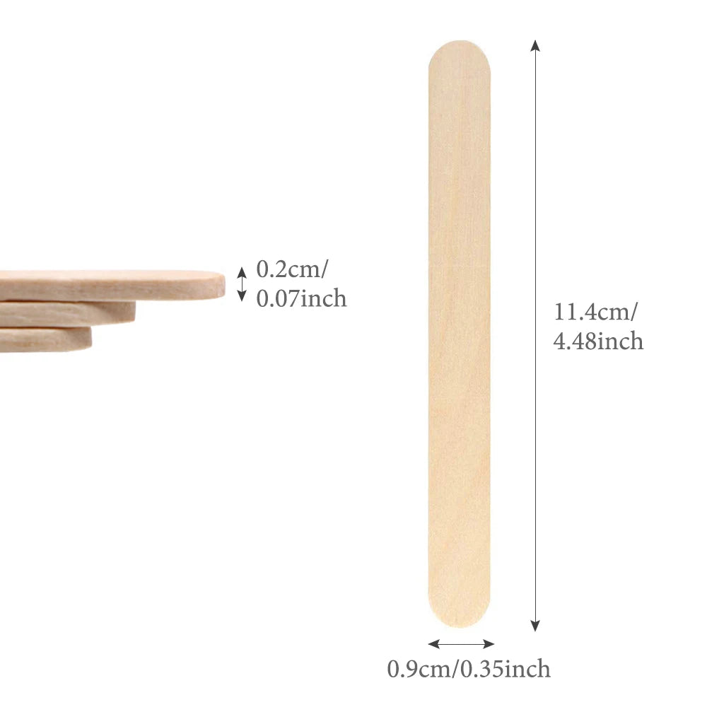 50/100PCS Disposable Wooden Hair Removal Wax Sticks – Body Depilation Spatula Applicators, Beauty Tools