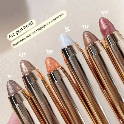 Double-Sided Eyeshadow Stick & Highlighter Pen – Pearly Glitter & Matte Finish Brightening Makeup Tool