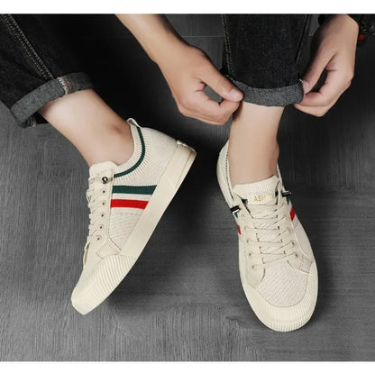 Luxury Men's Casual Sneakers – Fashionable Breathable Mesh Walking Loafers, Outdoor Flats Zapatos Para Hombres