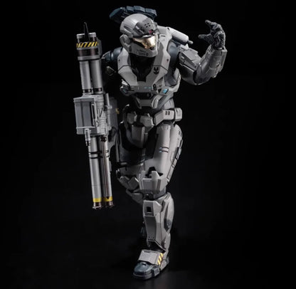 18cm Master Chief PVC Action Figure – 1/12 Articulated Collectible Model Toy with 2 Signs