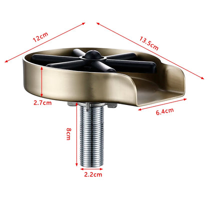 Stainless Steel Sink Faucet Glass Rinse Cup – High-Pressure Automatic Washer for Home, Bar, Coffee & Tea