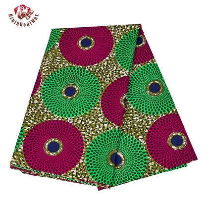 Bintarealwax Ankara Fabric - Wholesale Polyester Sewing Material for Women's Party Dresses FP6390