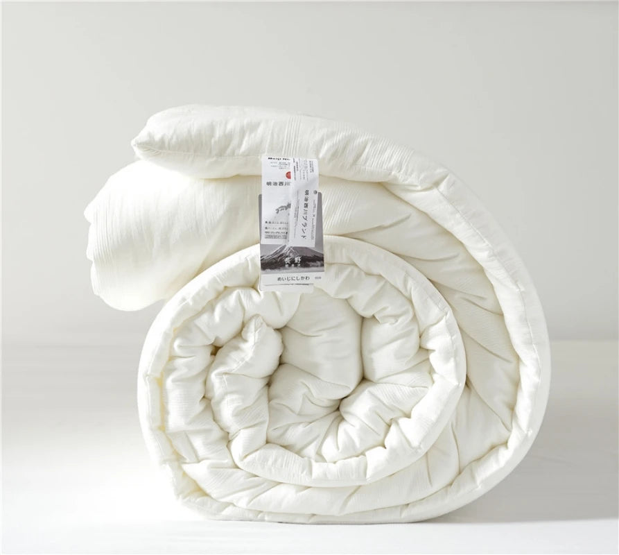 Japan Meiji Nishikawa Pure Cotton Airconditioning Quilt – Cooling Summer Quilt & All-Season Bedding for Spring, Autumn & Winter