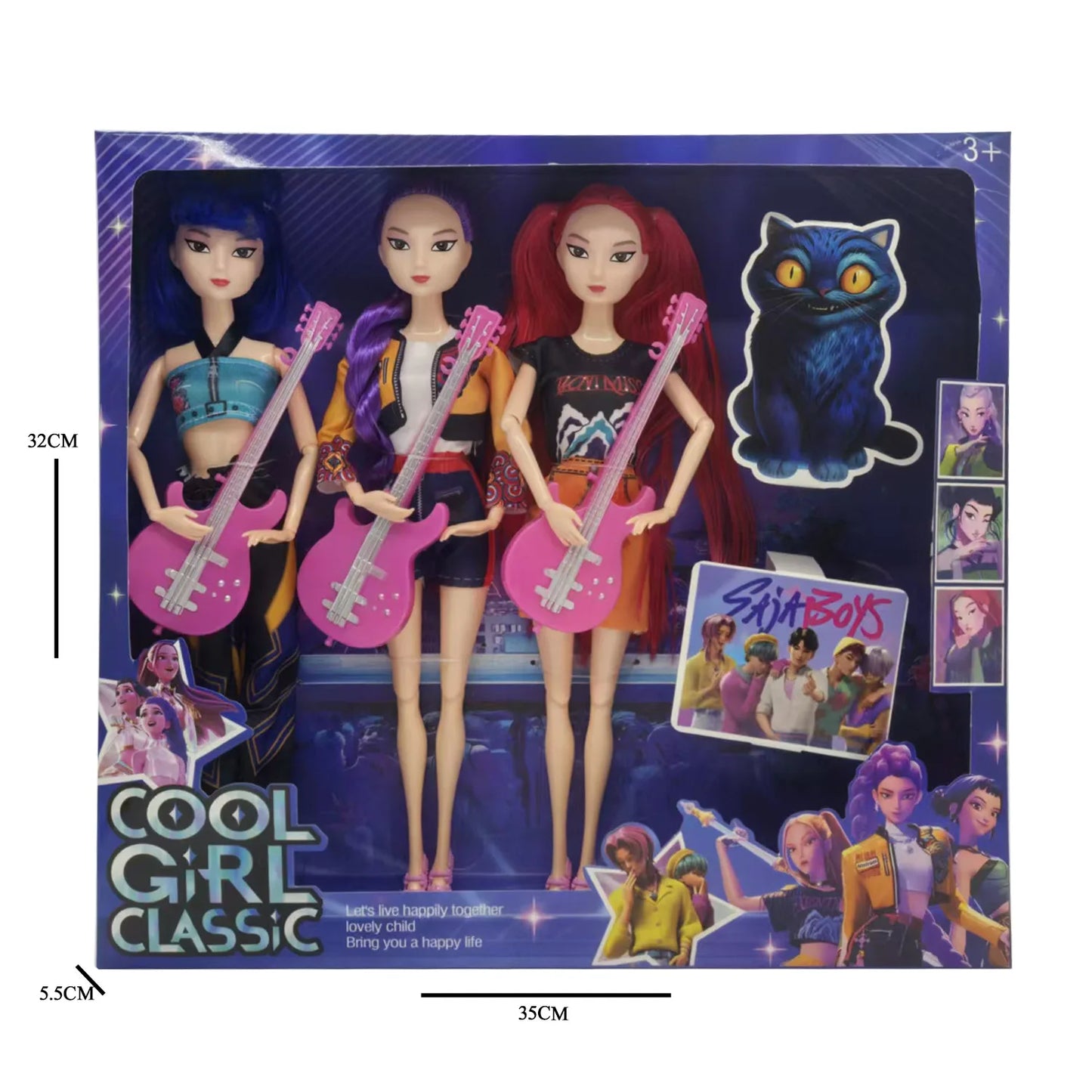 HOT K-Pop Demon Hunters Doll Toys – Rumi, Mira & Zoey Action Figures, Princess Baby Girl Plastic DIY Toy for Girls