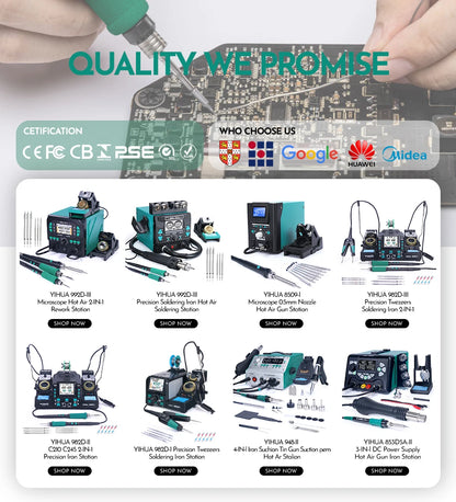 YIHUA Micro Hot Air Gun 8858IV – 700W Adjustable Temp LCD Digital Heat Gun for Soldering, BGA & IC Rework