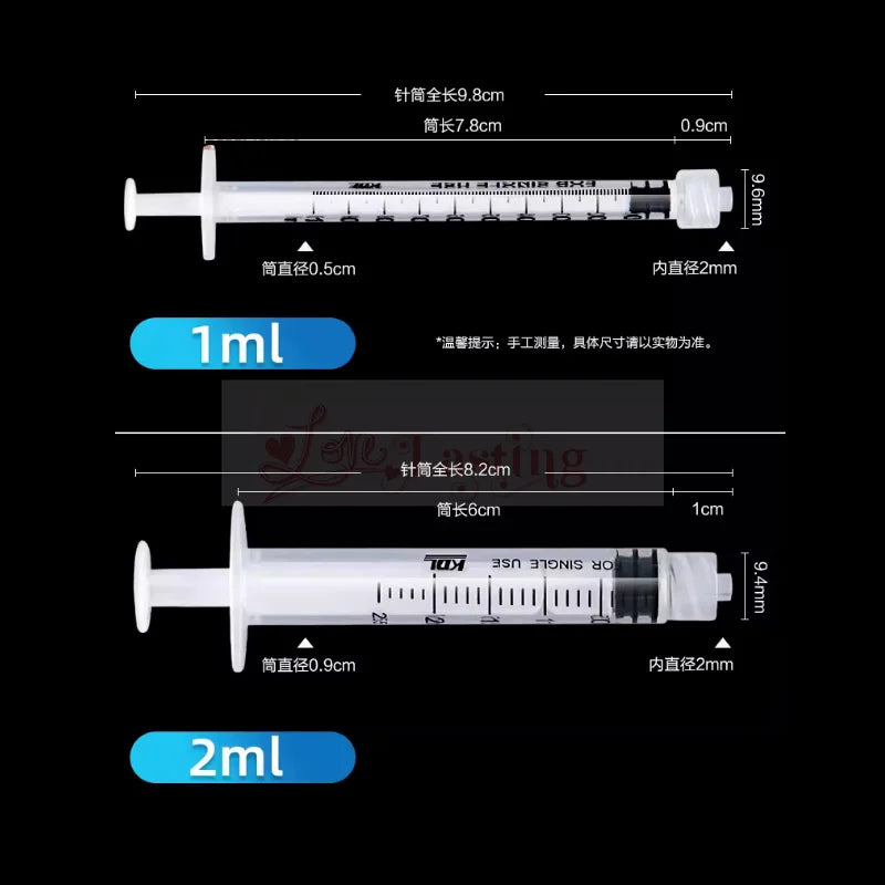 20pcs Luer Lock Plastic Syringes (1ML-100ML) - Nutrient Syringe Tools, Sampler & Measure Parts