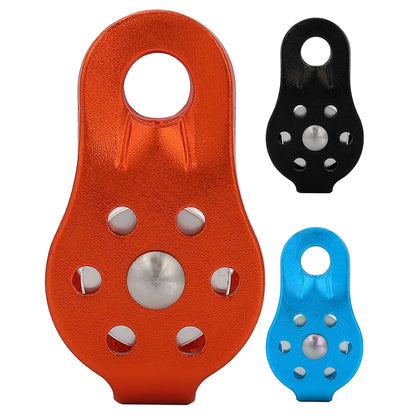 26KN Aluminium Alloy Heavy Duty Swivel Rope Pulley Block – Single Pulley Wheel for 12mm Climbing Rope
