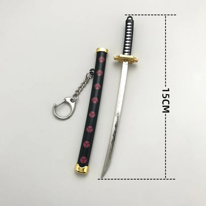8 Styles Roronoa Zoro Samurai Sword Keychain – Katana Scabbard Keyring for Men & Women, Cosplay Toy Jewelry Gift