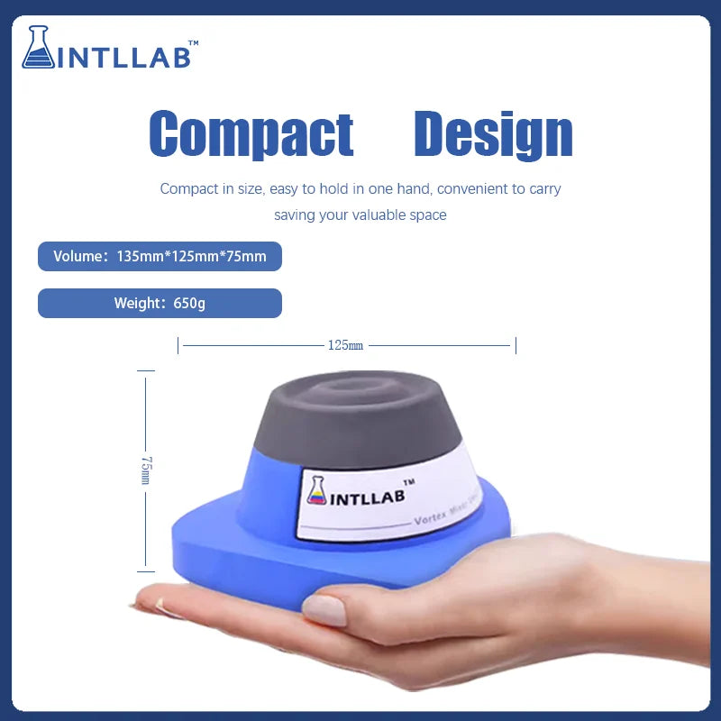 INTLLAB Mini Vortex Mixer – Laboratory, Tattoo Pigment & Nail Polish Liquid Shaker