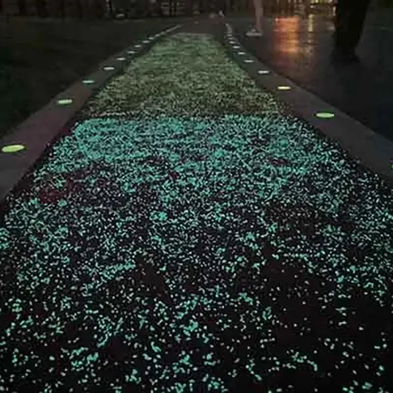 1000-Piece Glow-in-the-Dark Pebbles (3–5mm) – Luminous Sand Stones for Garden Paths, Lawn, Home Décor, and Aquariums