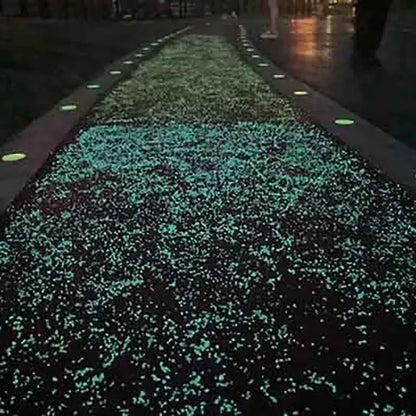 1000-Piece Glow-in-the-Dark Pebbles (3–5mm) – Luminous Sand Stones for Garden Paths, Lawn, Home Décor, and Aquariums