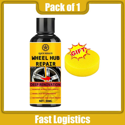 Car Rim Scratch Repair Paste - Wheel Alloy Repair Paint for Black, White & Silver Rims