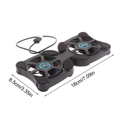 USB Mini Laptop Cooling Fan Stand - Foldable Notebook Cooler Pad, Radiator by Cooler Master, Computer Accessories