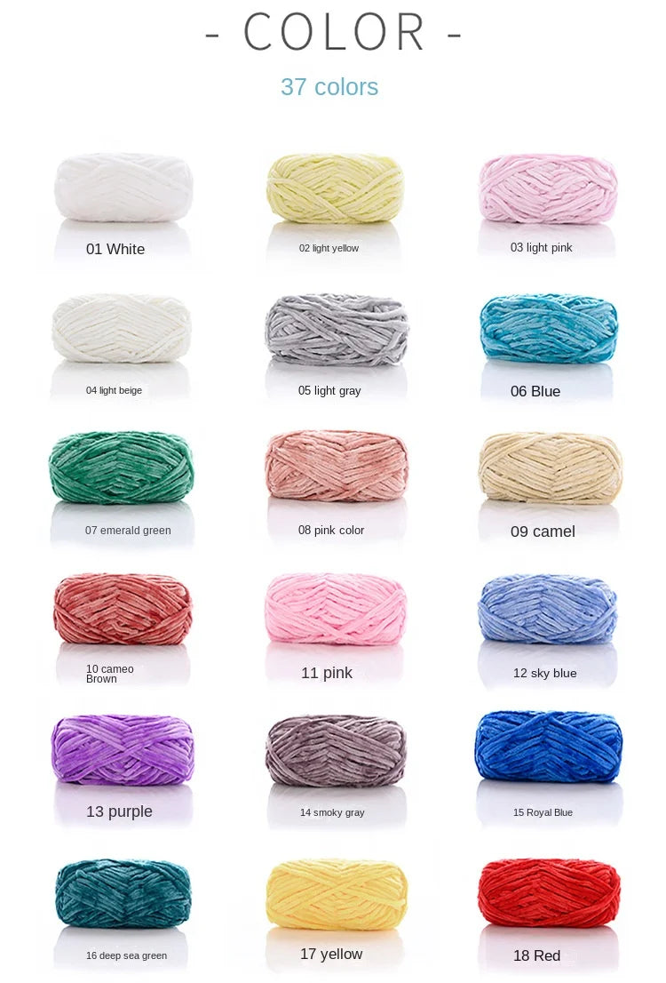 50g/Ball DIY Knitting Yarn – Soft Wool for Baby Scarf, Hat, Chunky Crochet Thread