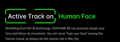 AOCHUAN 3-Axis Handheld Gimbal Stabilizer – Smartphone Stabilizer with Fill Light, Face Tracking for iPhone & Android, Tiktok & Vlog Smart XE