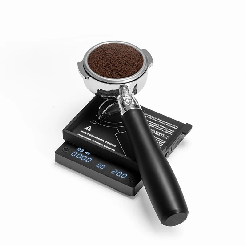 TIMEMORE Black Mirror Mini Coffee Scale – Pour Over Espresso Scale with Flow Rate Display & Heat Insulation Pad