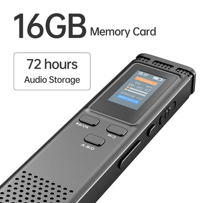 Digital Voice Recorder 64GB/16GB/8GB | Voice Activated Audio Recording, Noise Reduction, MP3 Playback, 288hrs