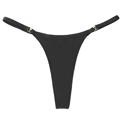 VKME Women’s Low Waist Cotton Thong Panties – Comfortable Sexy G-String Lingerie Underwear